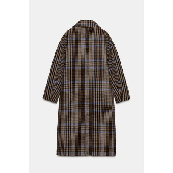 ZARA OVERSIZED CHECK COAT - Picture 3 of 4